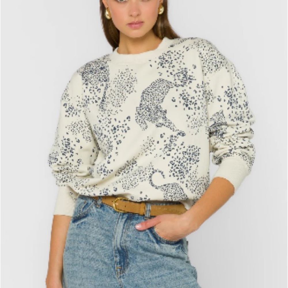 Velvet Heart Crewneck Sweatshirt - Lux Navy Leopard